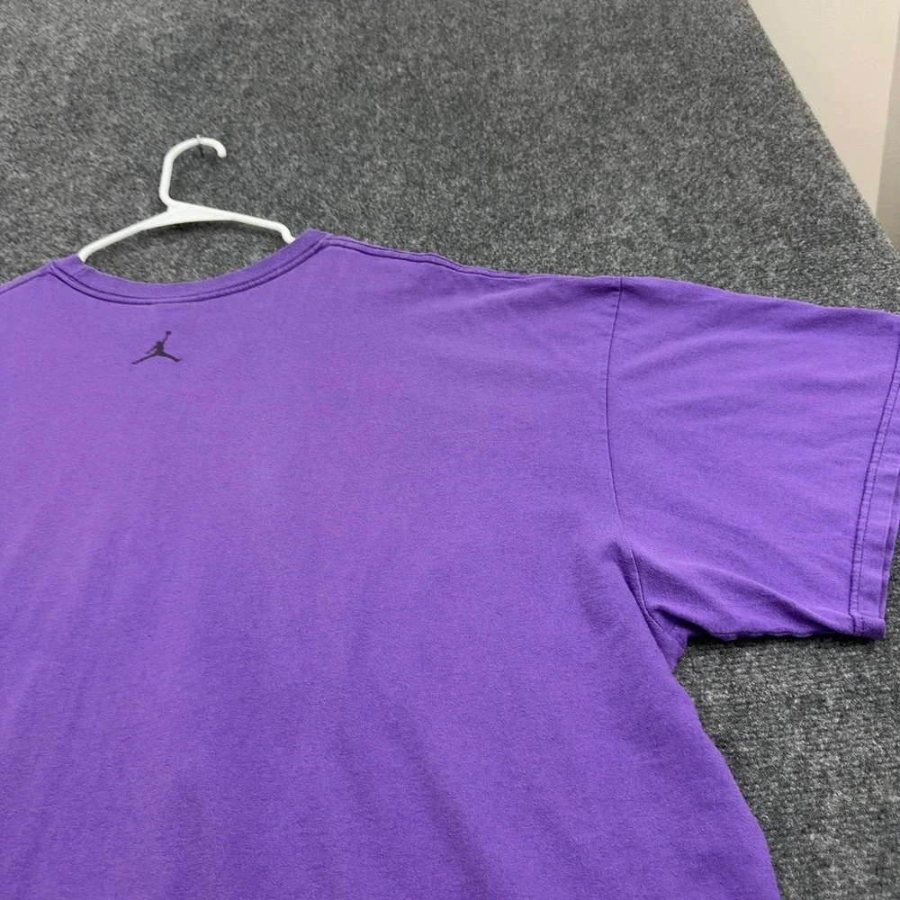 Jordan T Shirt Mens 3XL Purple Cotton Air Jordan 8 Aqua Graphic Streetwear Retro